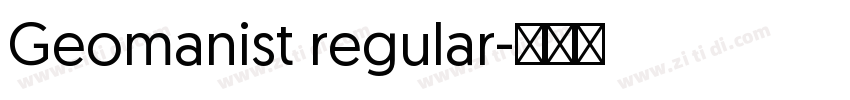 Geomanist regular字体转换